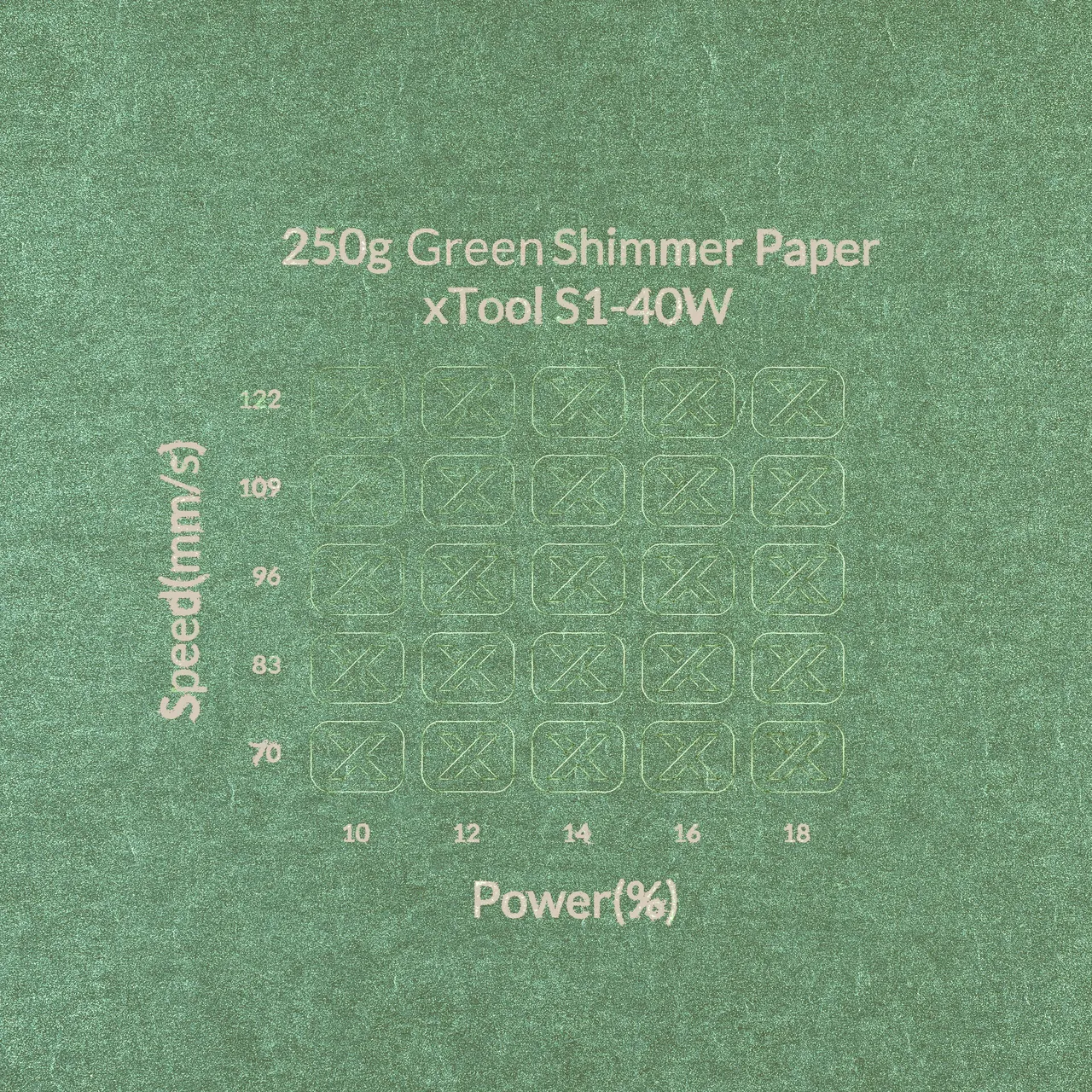 Green Shimmer Paper-7oz(250g) test grid