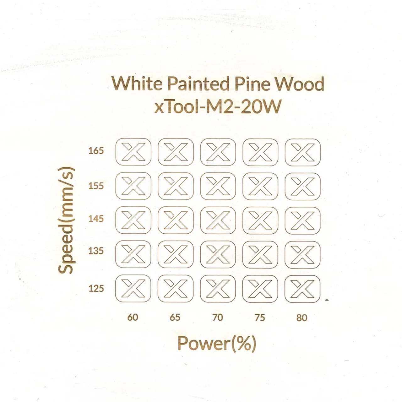 White Painted Pine Wood test grid