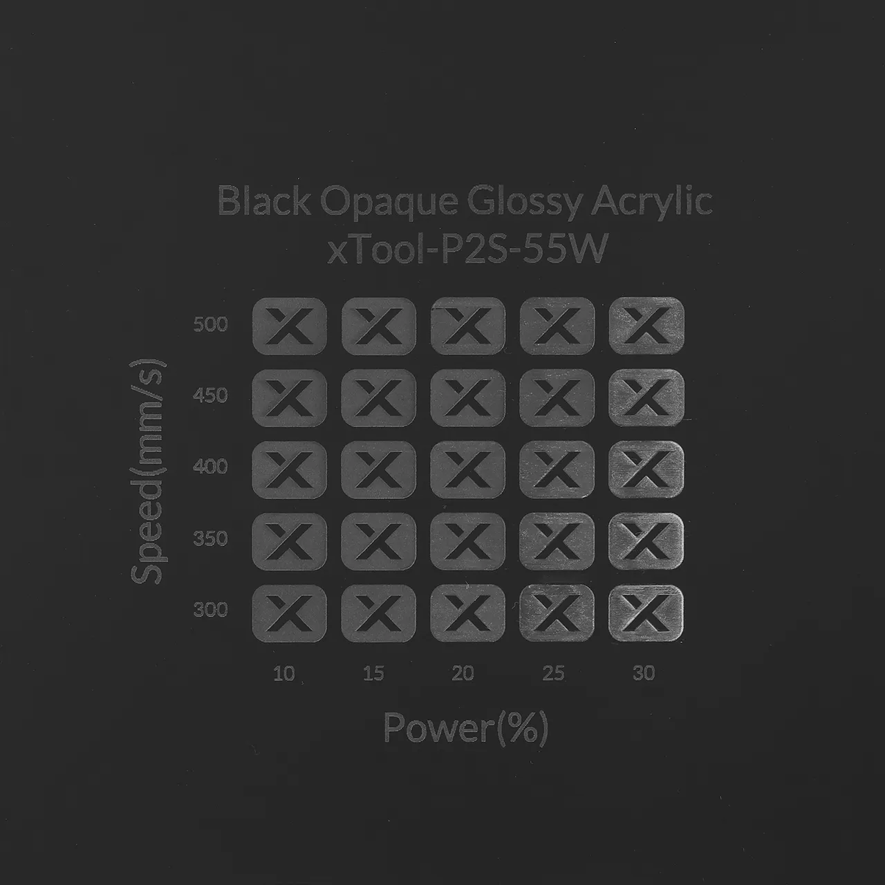 1/8"(3mm) Black Acrylic test grid