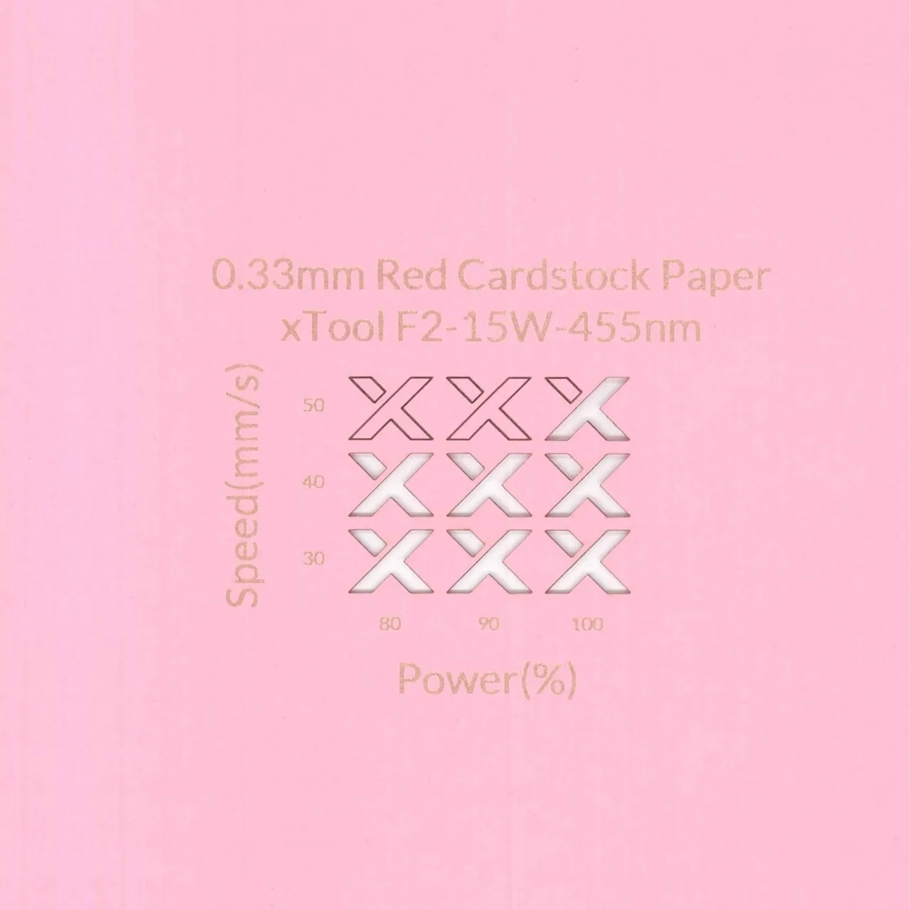 1/77"(0.33mm) Red Cardstock Paper test grid