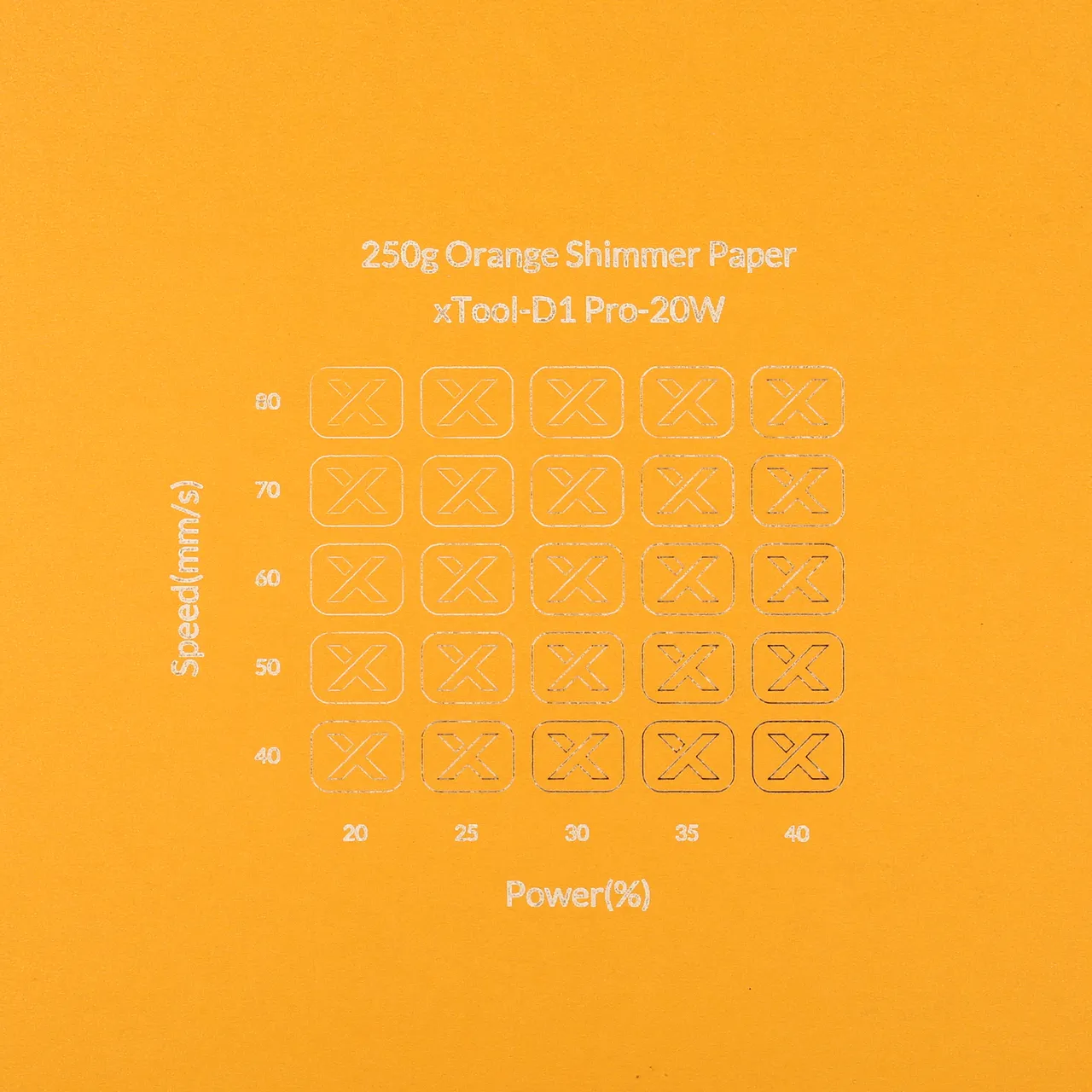 Orange Shimmer Paper-7oz(250g) test grid