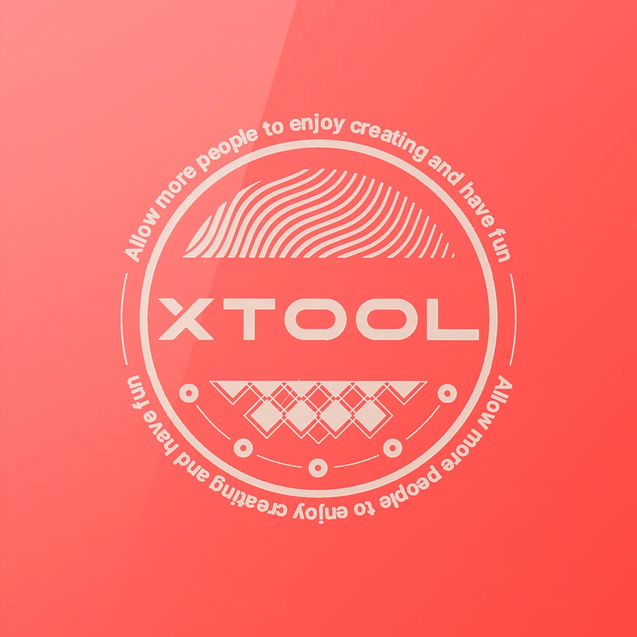 Red Metal Business Card test grid
