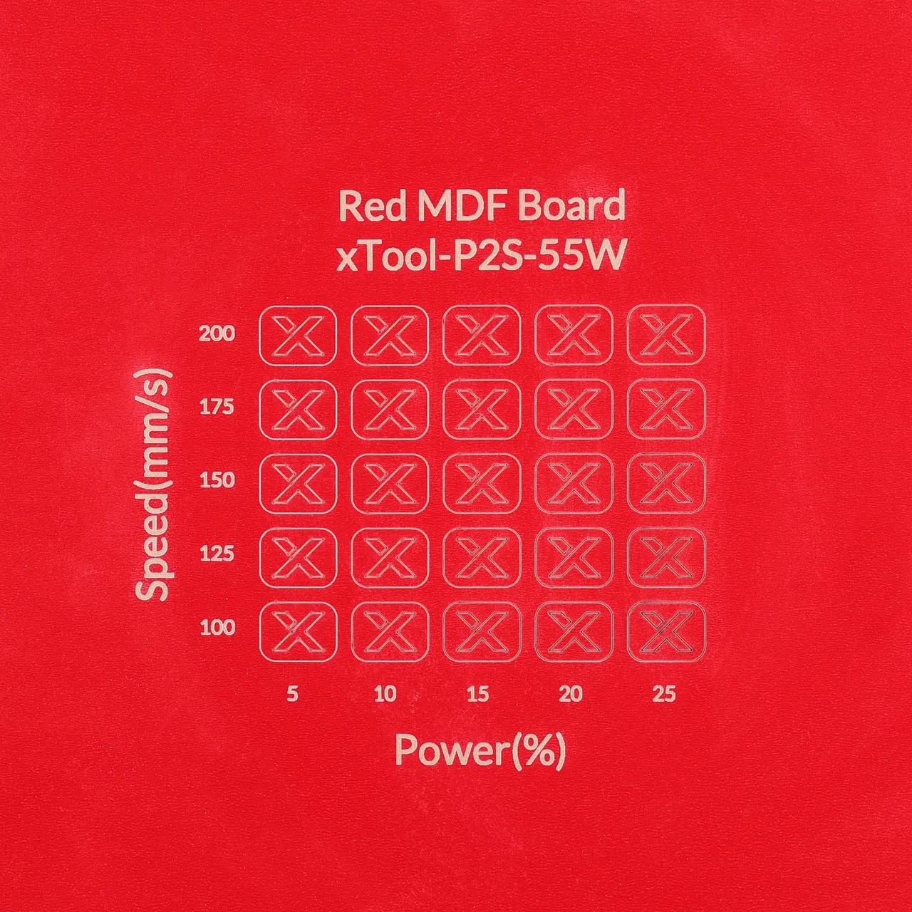 1/8"(3mm) Red MDF Board test grid