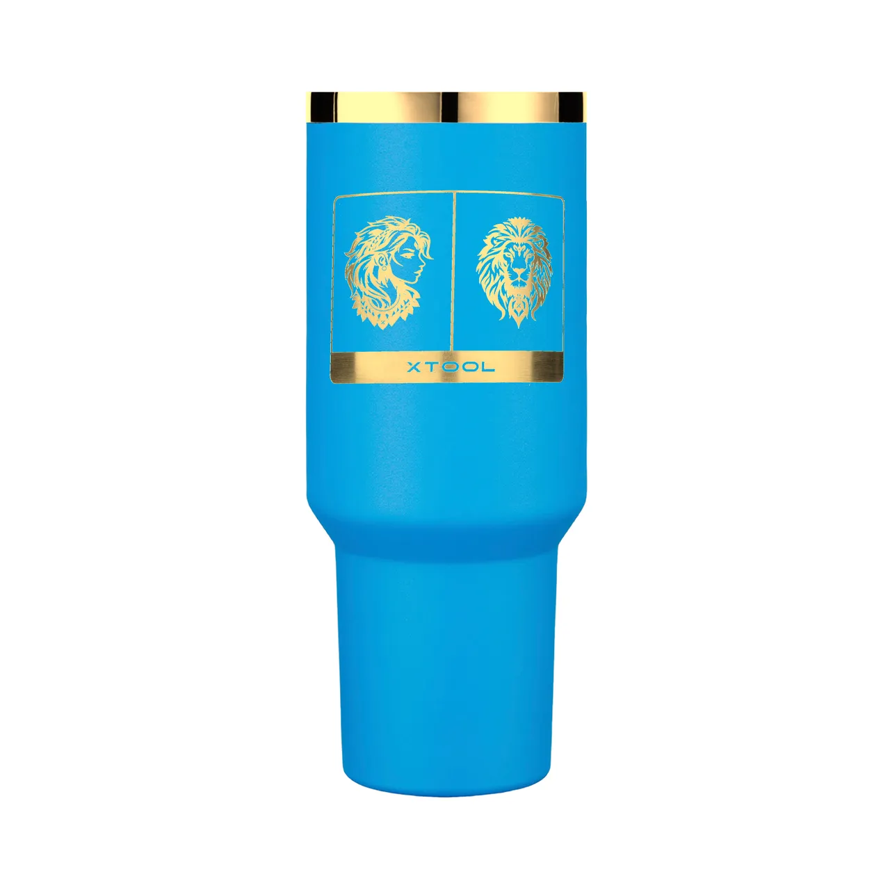 40oz(1183ml) Deep Blue to Gold Tumbler with Removable Handle test grid