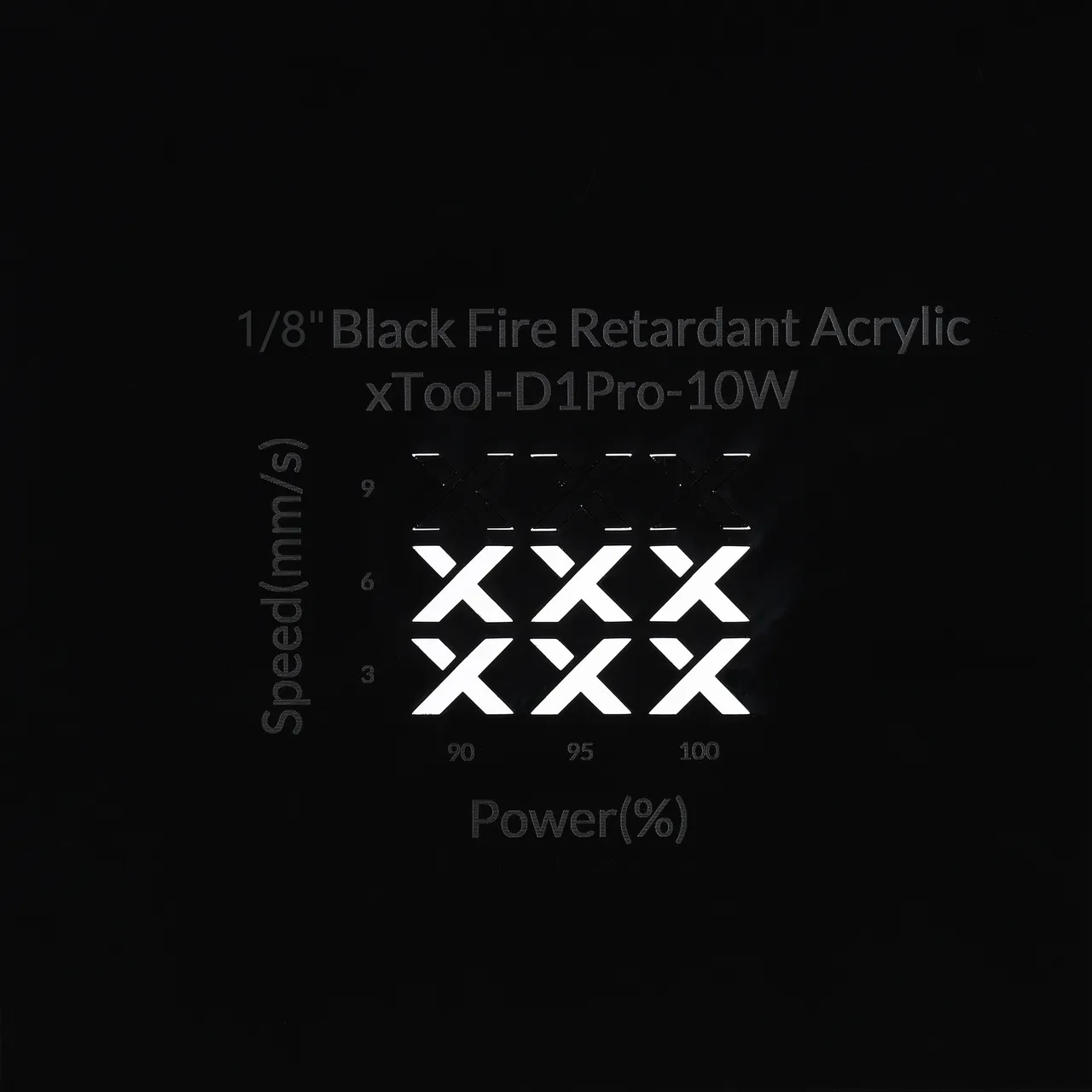 1/8"(3mm) Black Fire Retardant Acrylic test grid