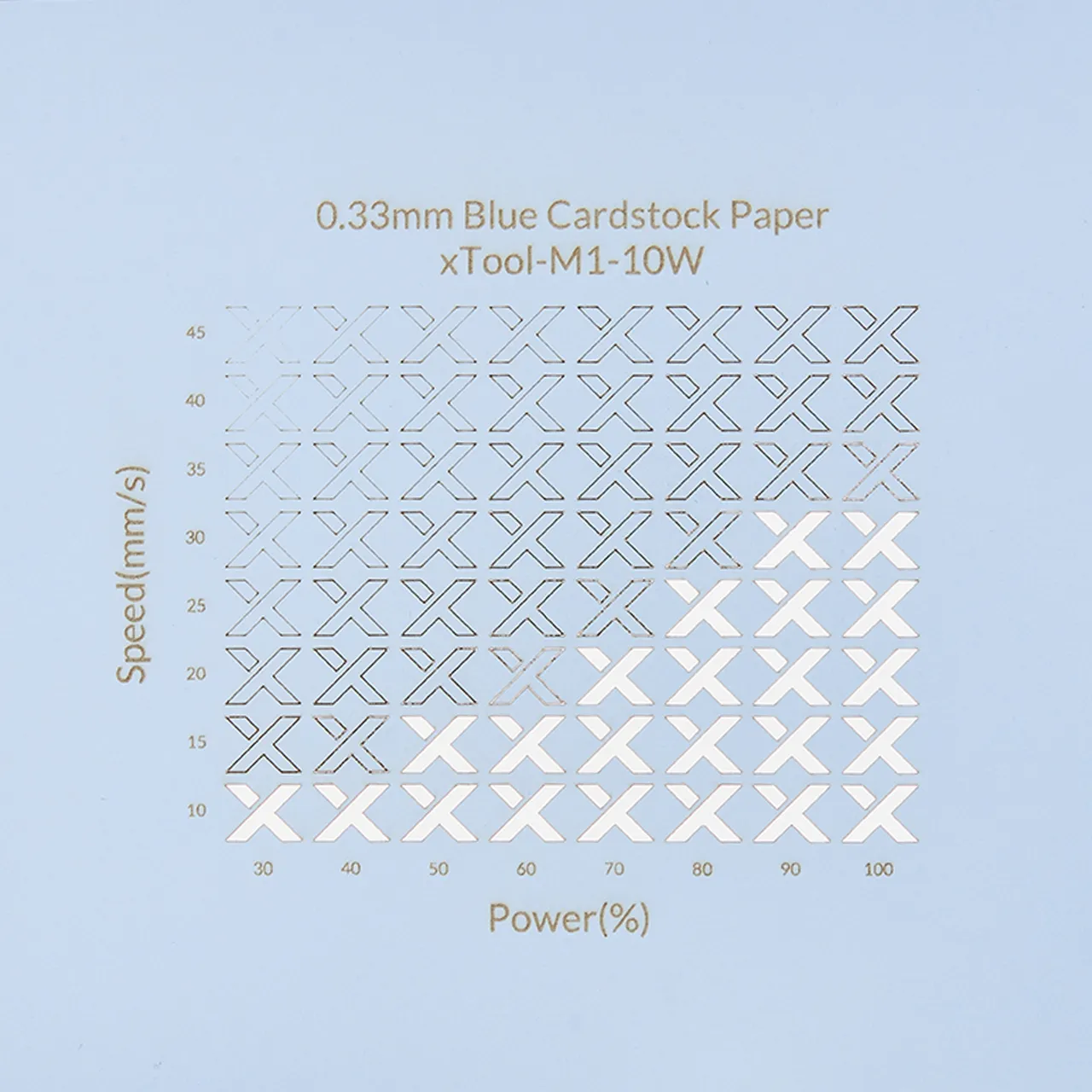 1/77"(0.33mm) Blue Cardstock Paper test grid