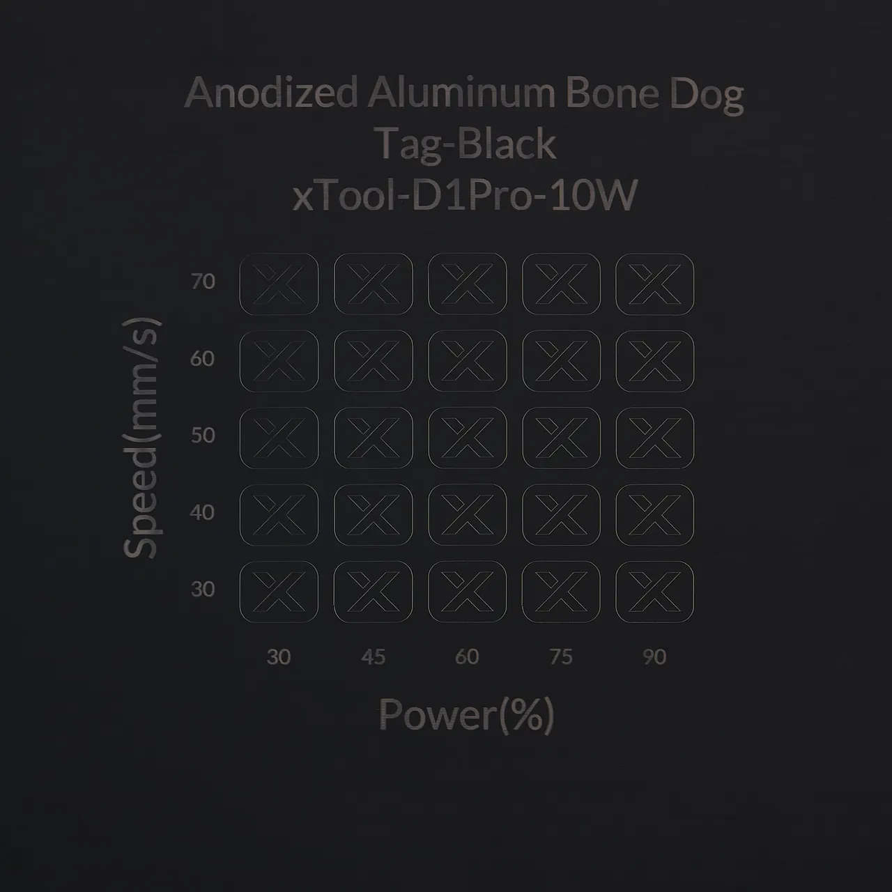 3/64"(1mm) Black Anodized Aluminum test grid
