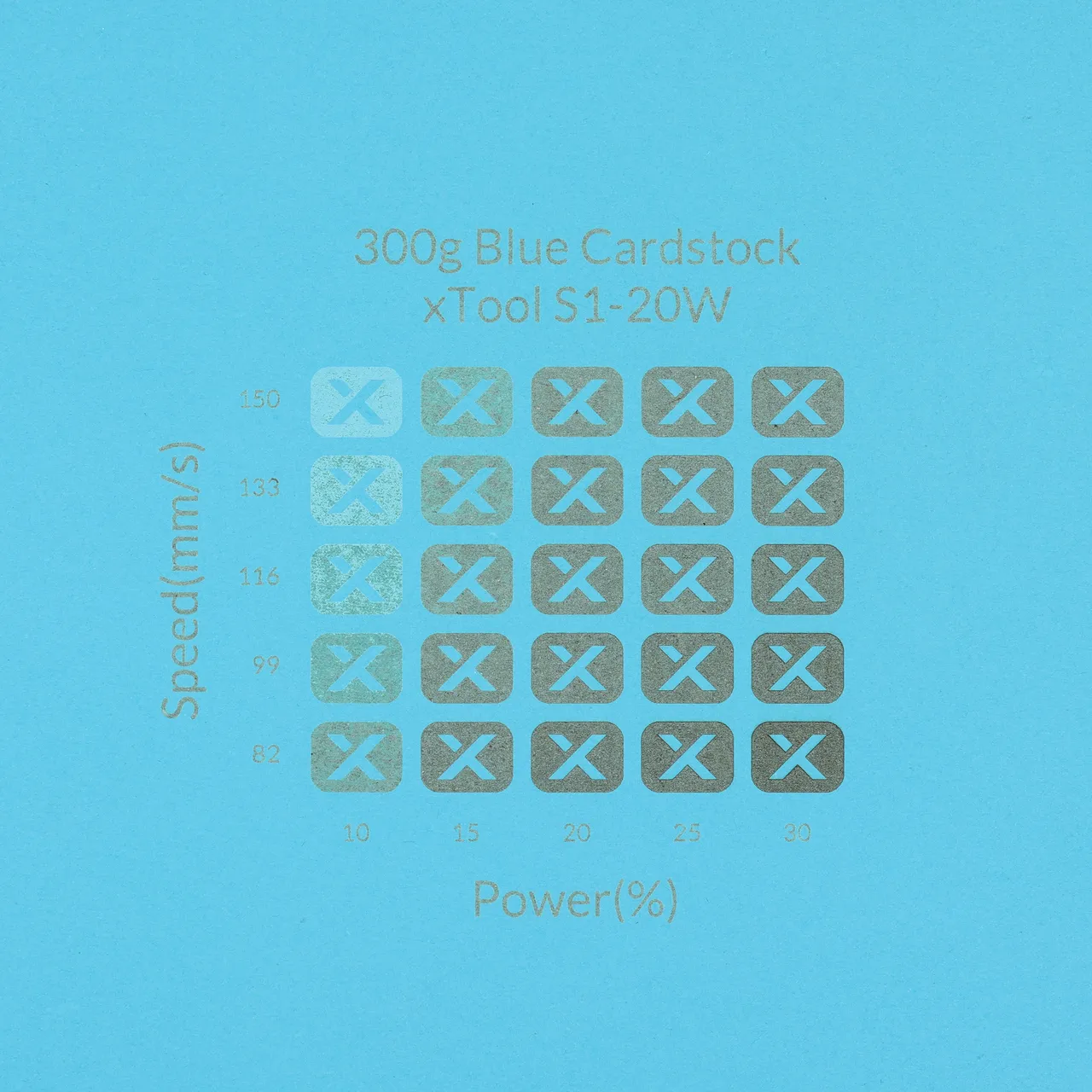 Blue Cardstock-9oz(300g) test grid