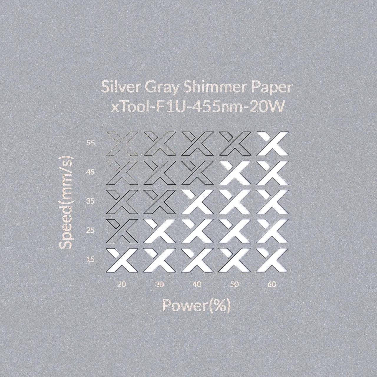 Silver Gray Shimmer Paper-7oz(250g) test grid