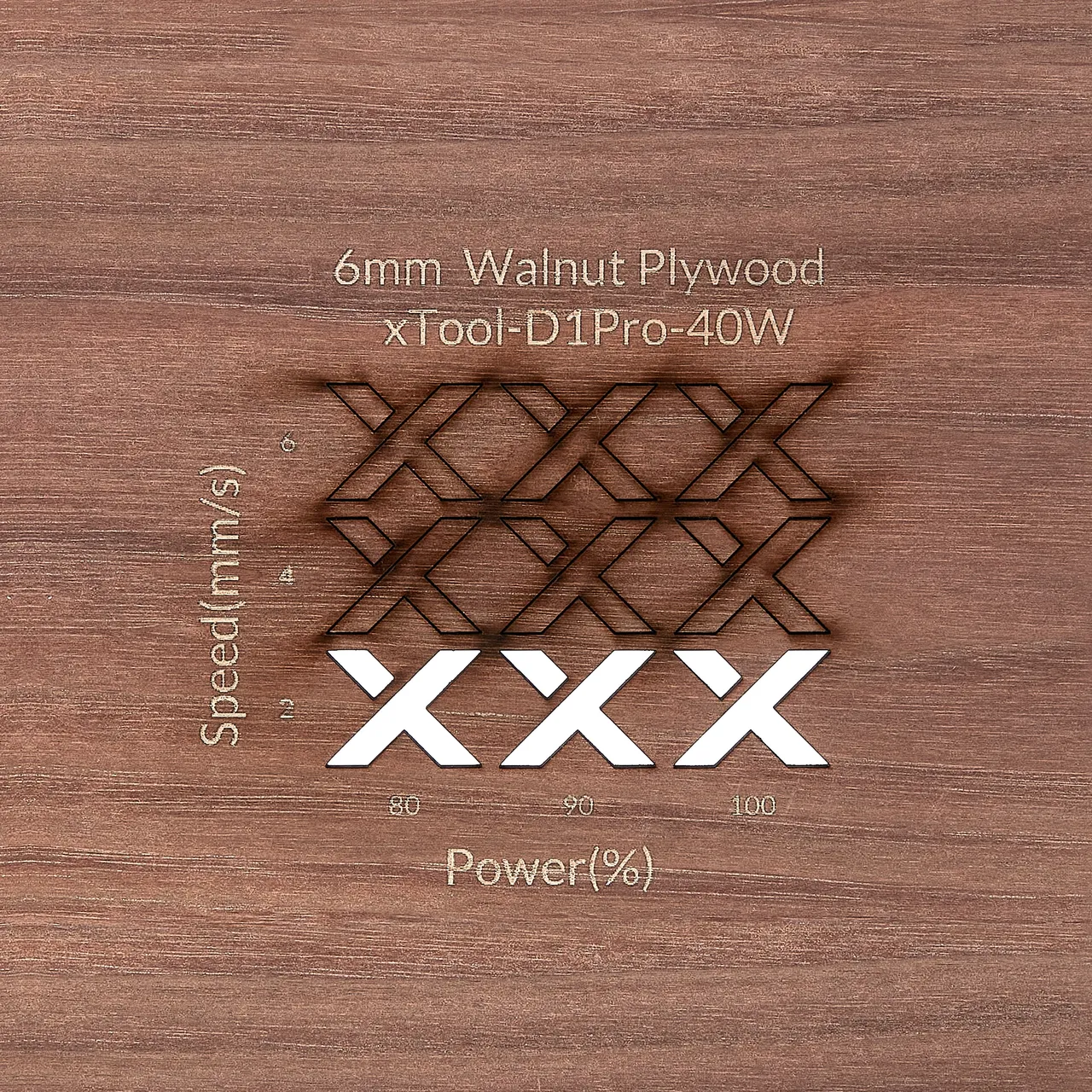 1/4"(6mm) Walnut Plywood test grid