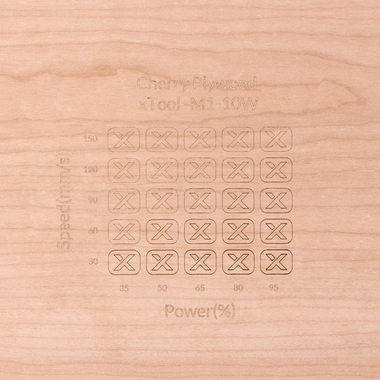 1/4"(6mm) Cherry Plywood test grid