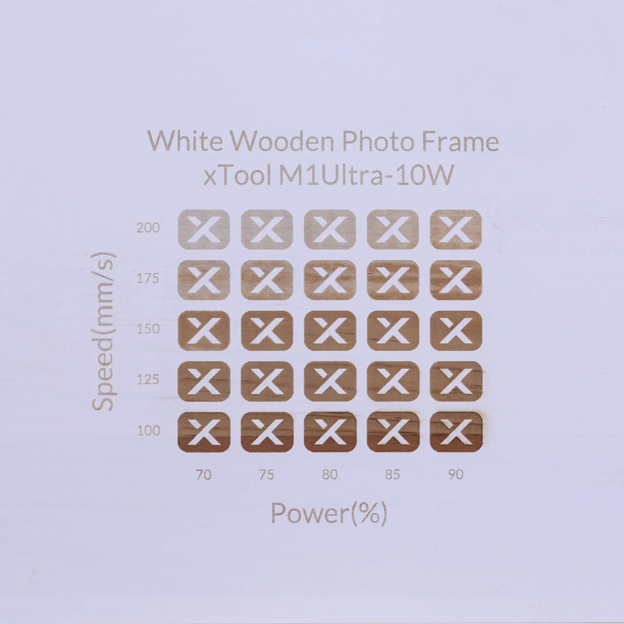 White Painted Pine Wood test grid