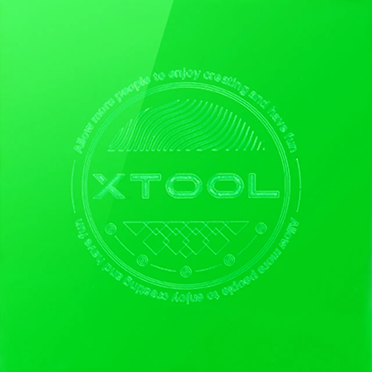 1/8"(3mm) Green Translucent Acrylic test grid