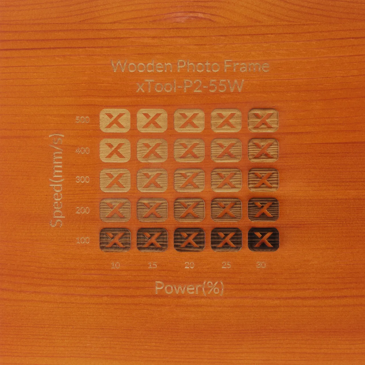 Wood Color Painted Pine Wood test grid