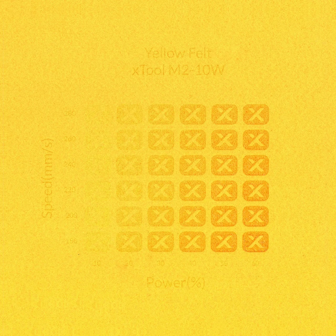 1/8"(3mm) Yellow Felt test grid