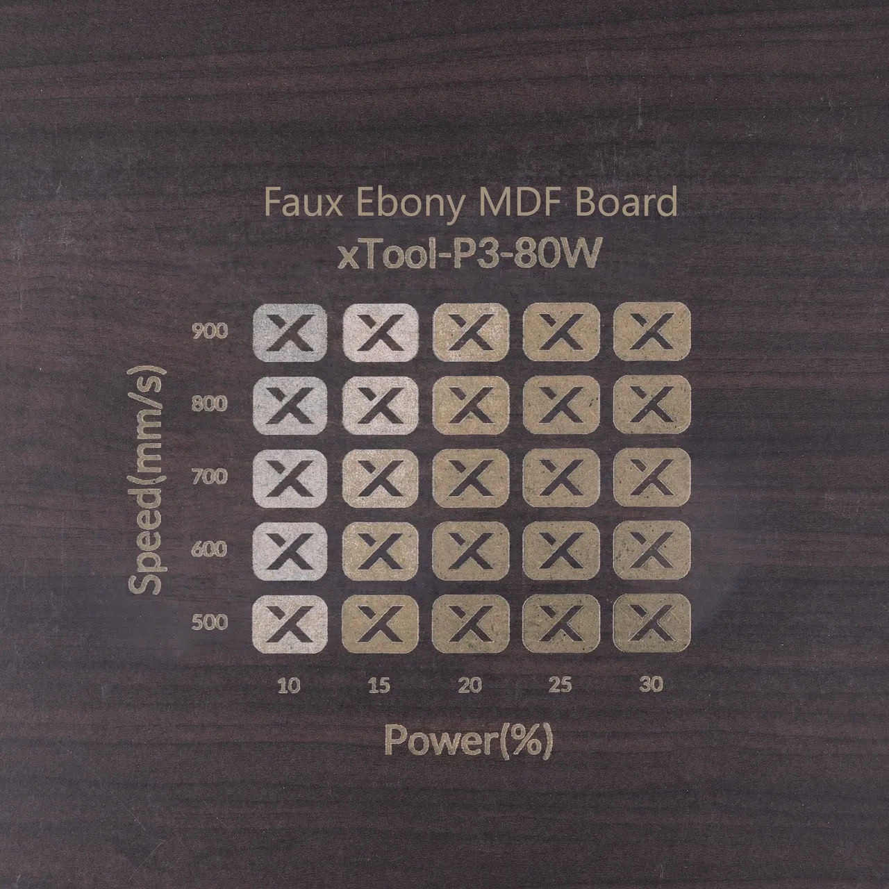 1/8"(3mm) Faux Ebony MDF Board test grid