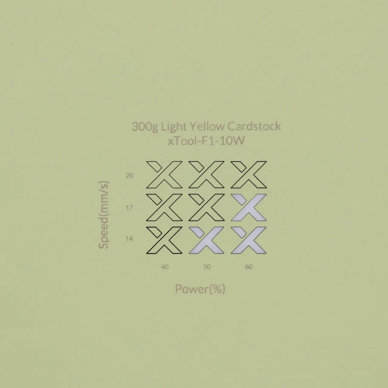 Light Yellow Cardstock-9oz(300g) test grid