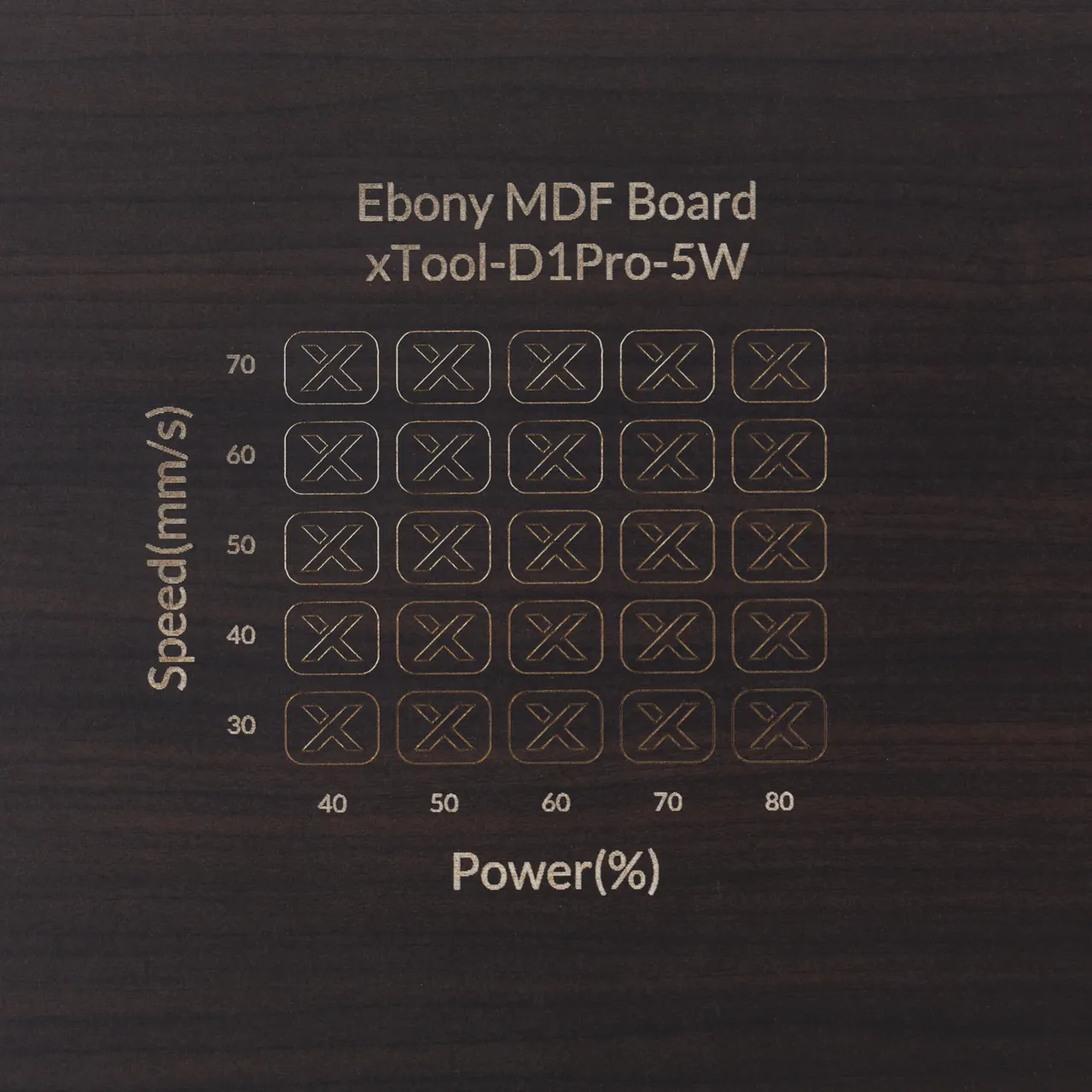 1/8"(3mm) Faux Ebony MDF Board test grid