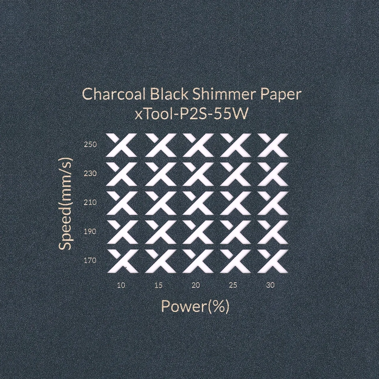 Charcoal Black Shimmer Paper-7oz(250g) test grid