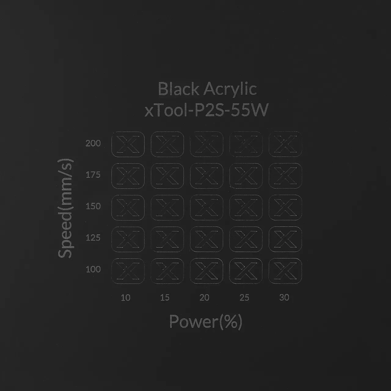 13/64"(5mm) Black Acrylic test grid