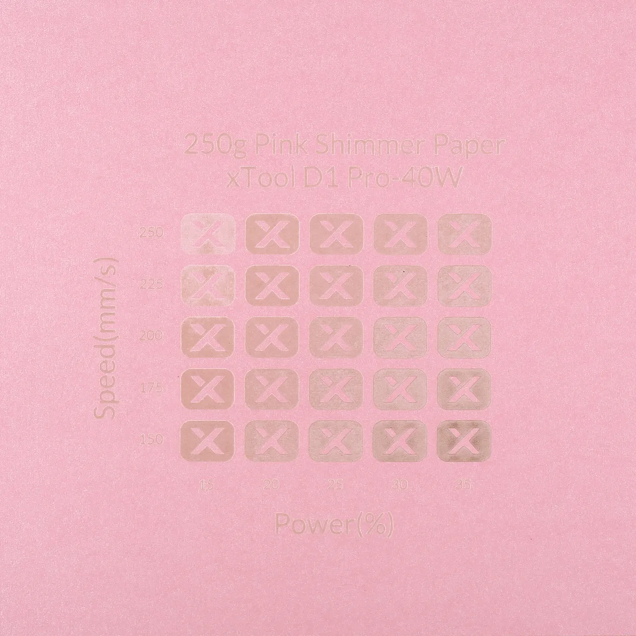 Pink Shimmer Paper-7oz(250g) test grid