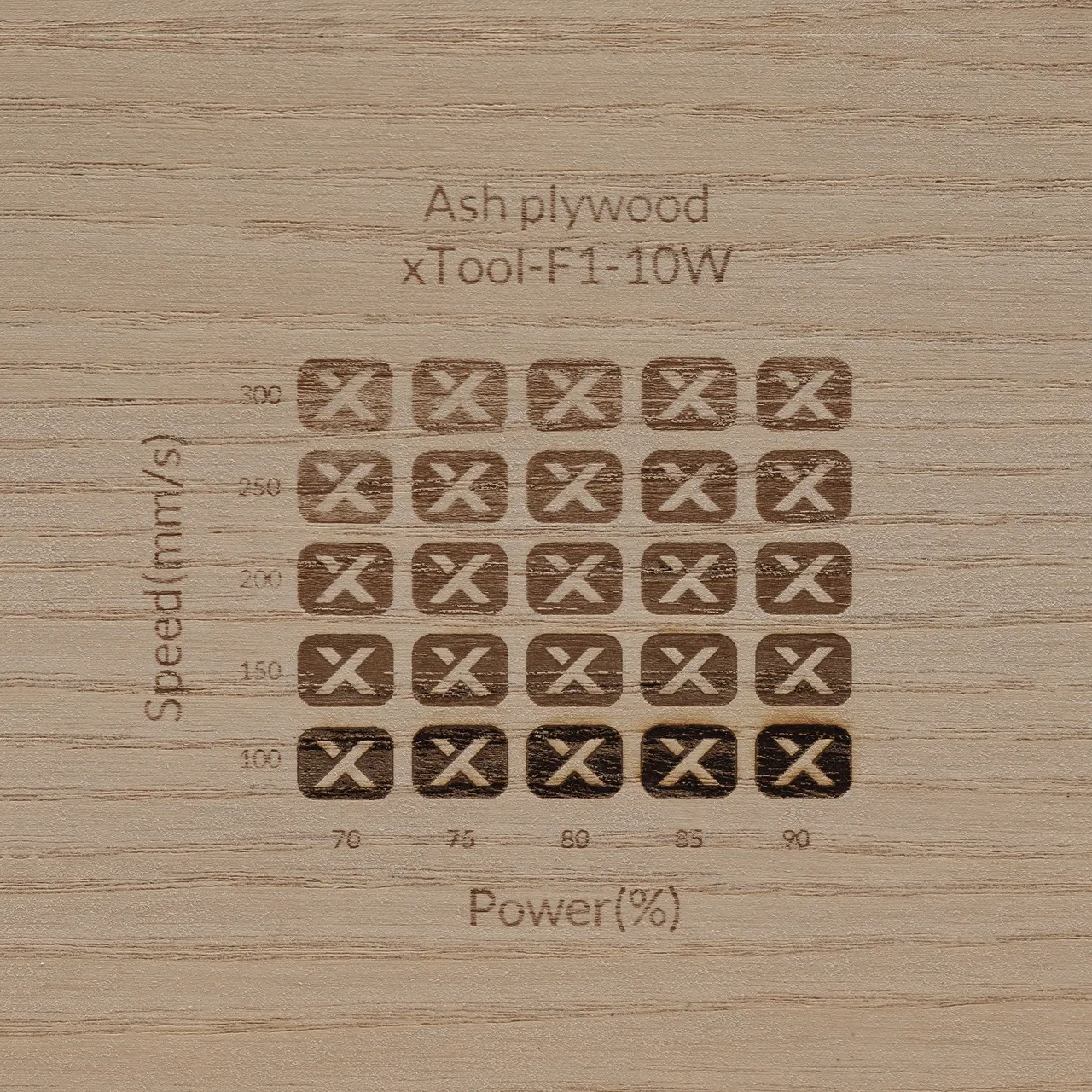 1/8"(3mm) Ash Plywood test grid