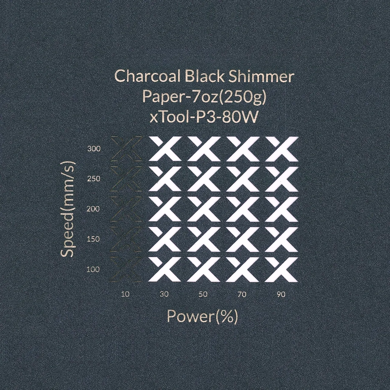 Charcoal Black Shimmer Paper-7oz(250g) test grid