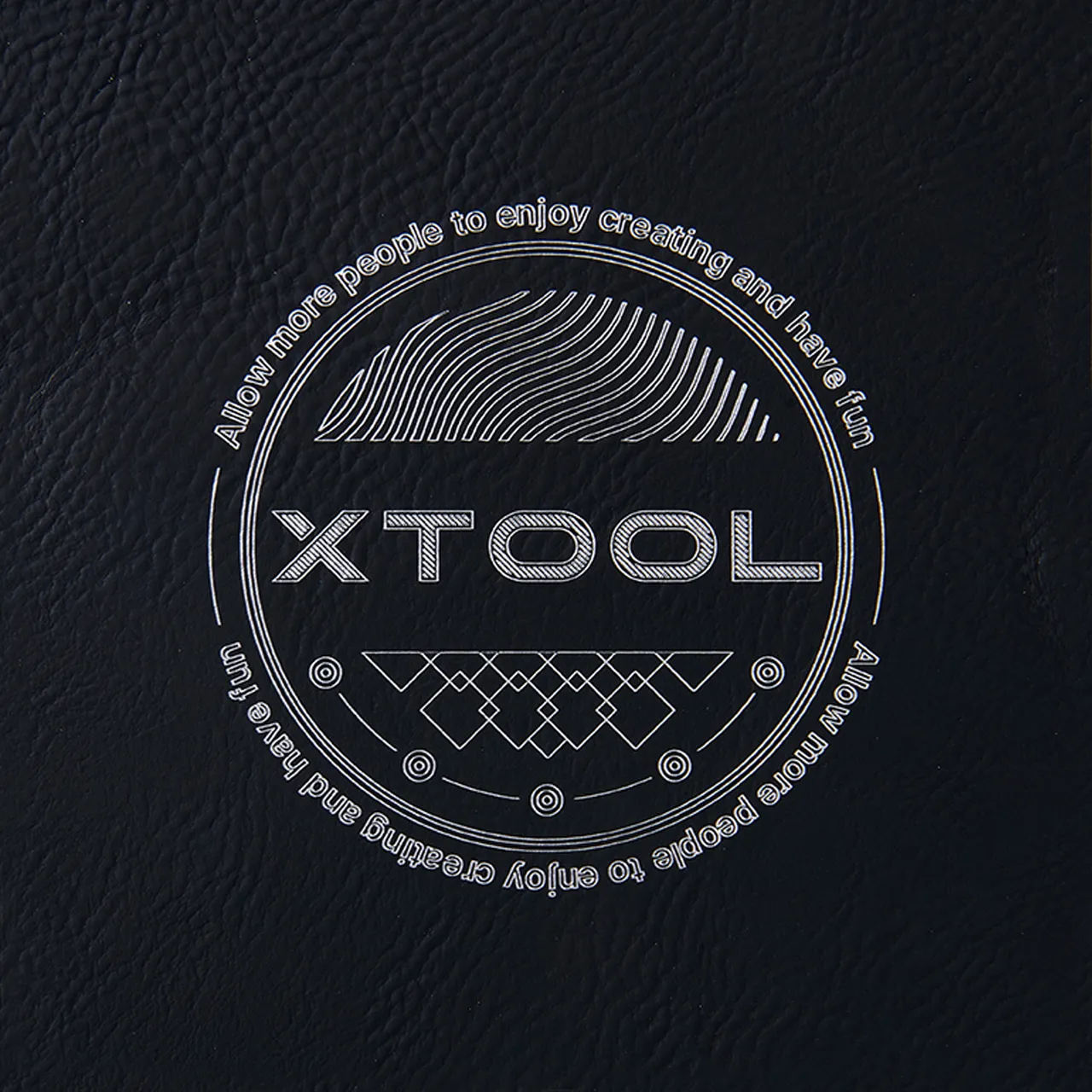 Black to Silver Laserable PU Notebook test grid