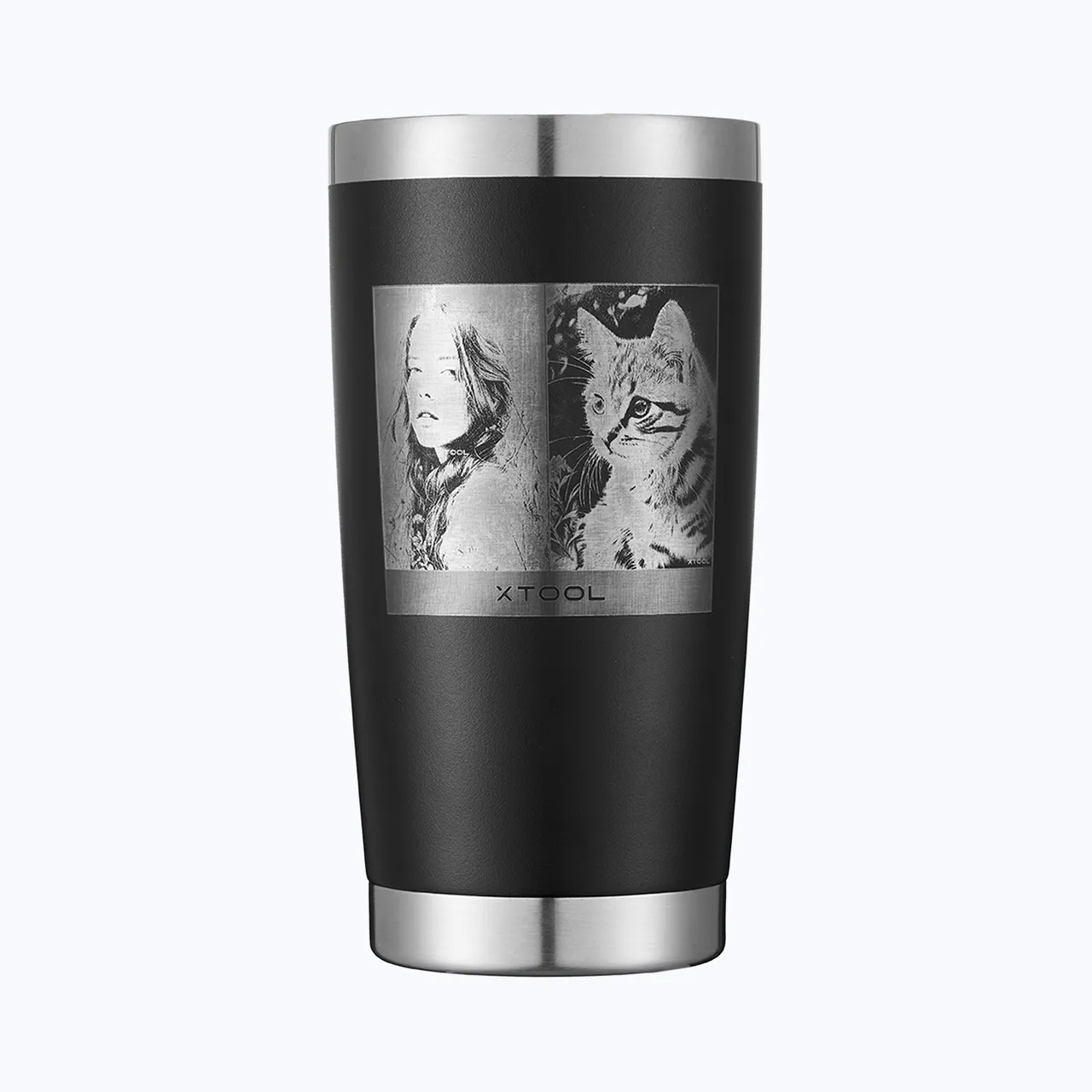12oz(355ml) Black to Silver Slim Can Cooler test grid