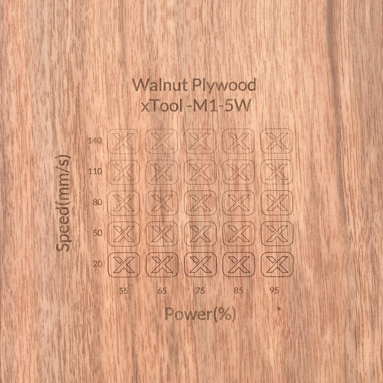 1/4"(6mm) Walnut Plywood test grid