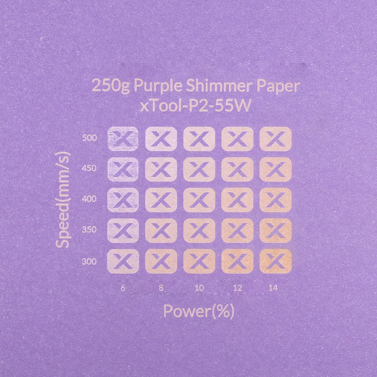 Purple Shimmer Paper-7oz(250g) test grid