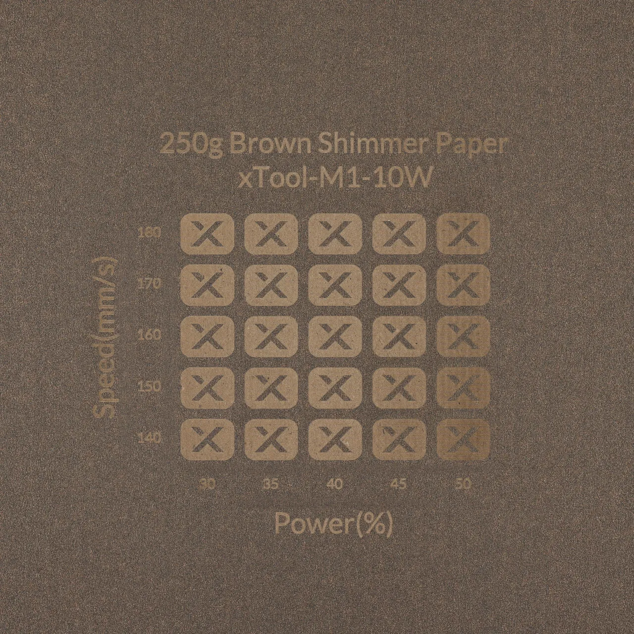Brown Shimmer Paper-7oz(250g) test grid