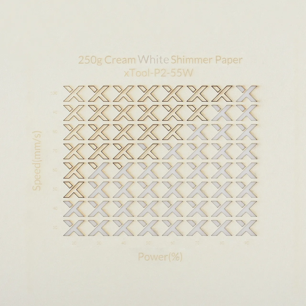Cream White Shimmer Paper-7oz(250g) test grid