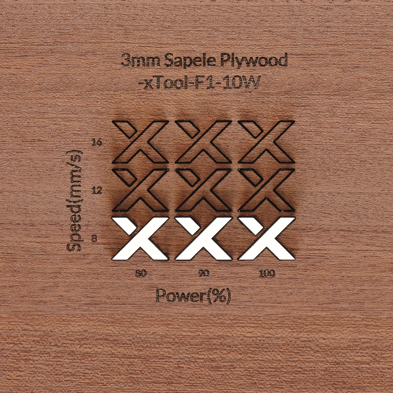 1/8"(3mm) Sapele Plywood test grid