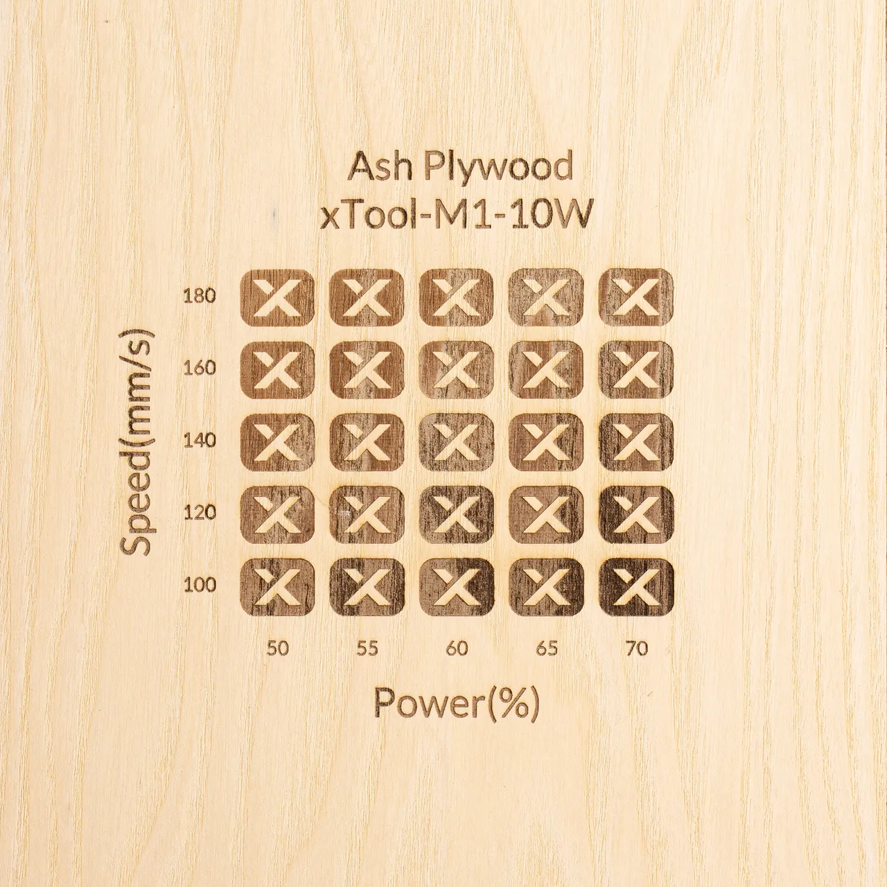 1/8"(3mm) White Ash Plywood test grid