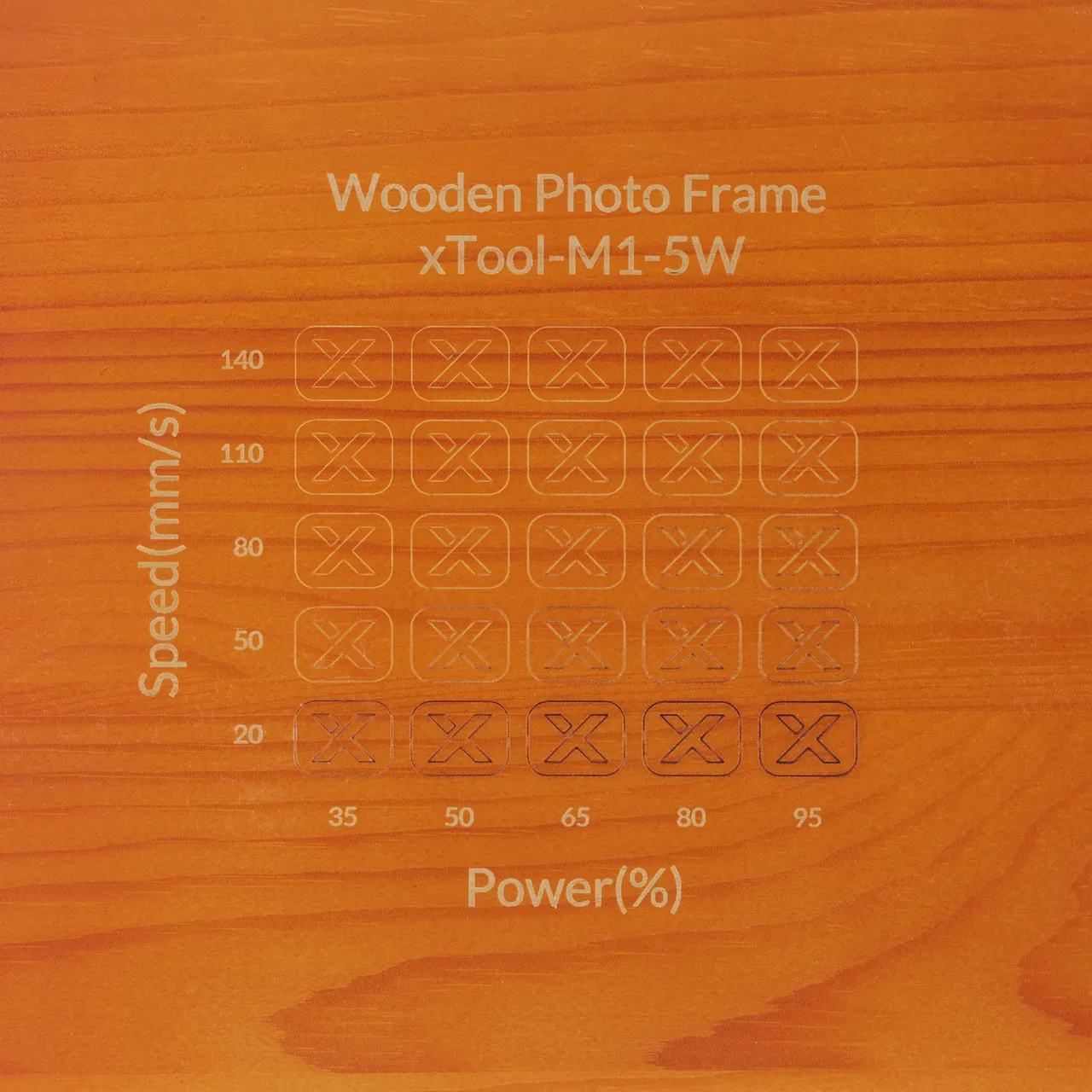 Wood Color Painted Pine Wood test grid