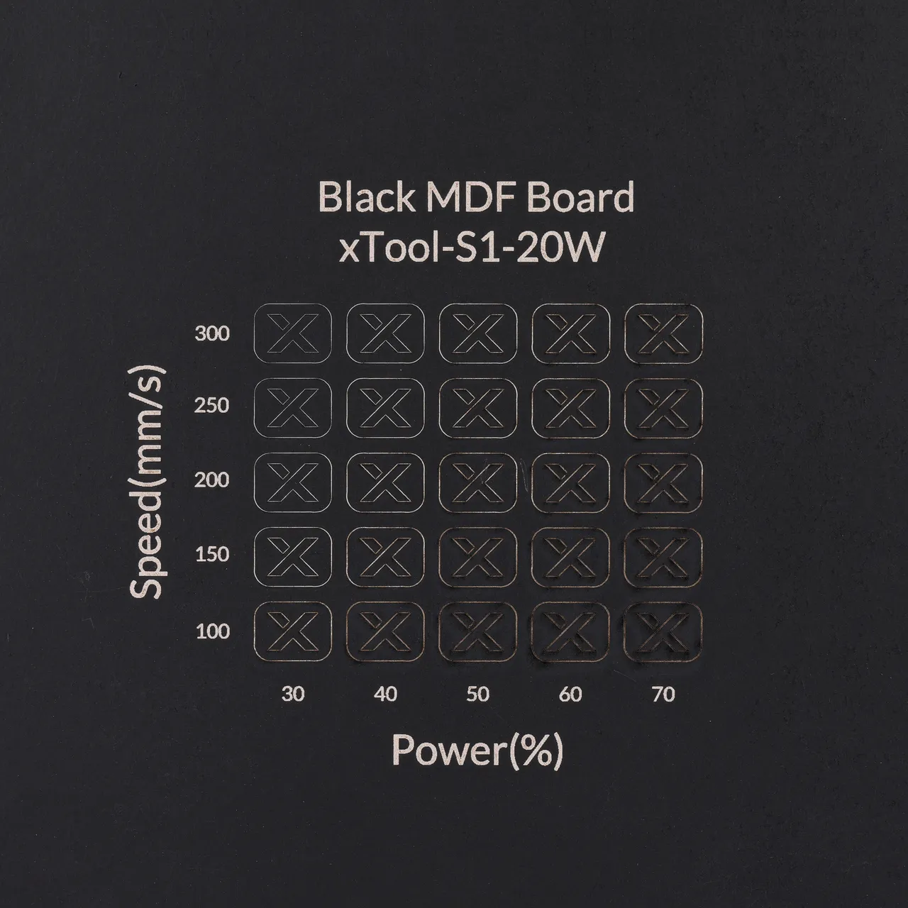 1/8"(3mm) Black MDF Board test grid