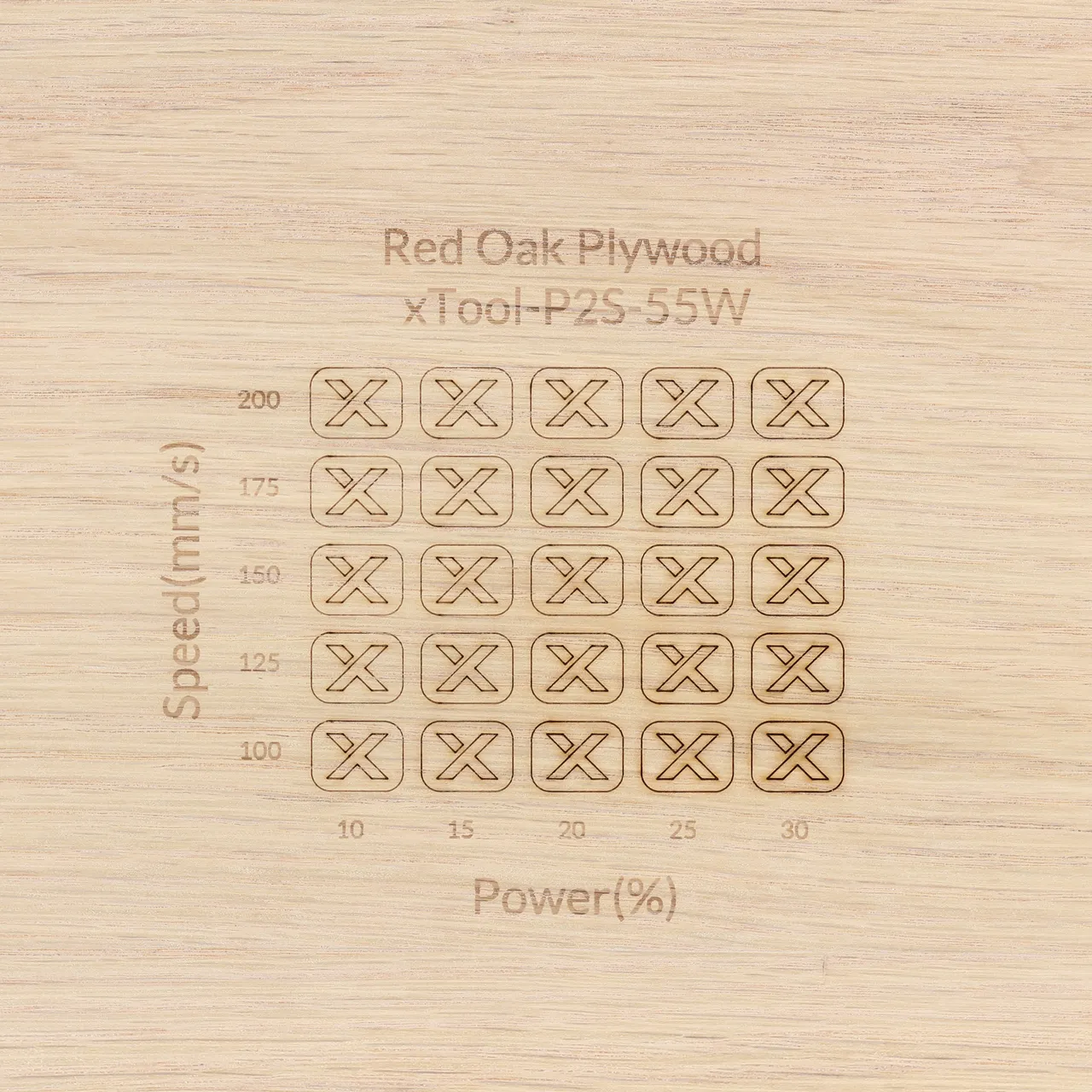 1/4"(6mm) Red Oak Plywood test grid