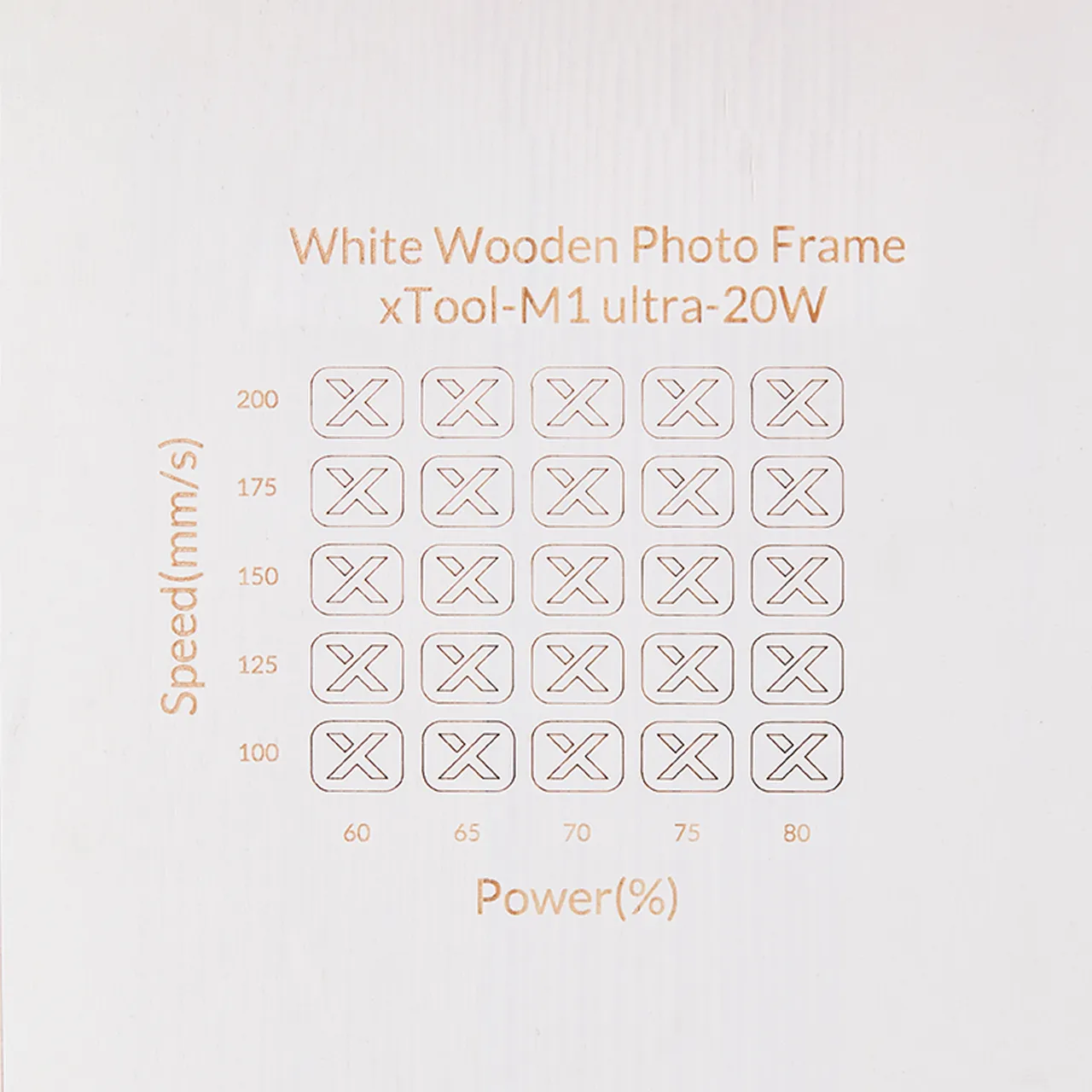 White Painted Pine Wood test grid