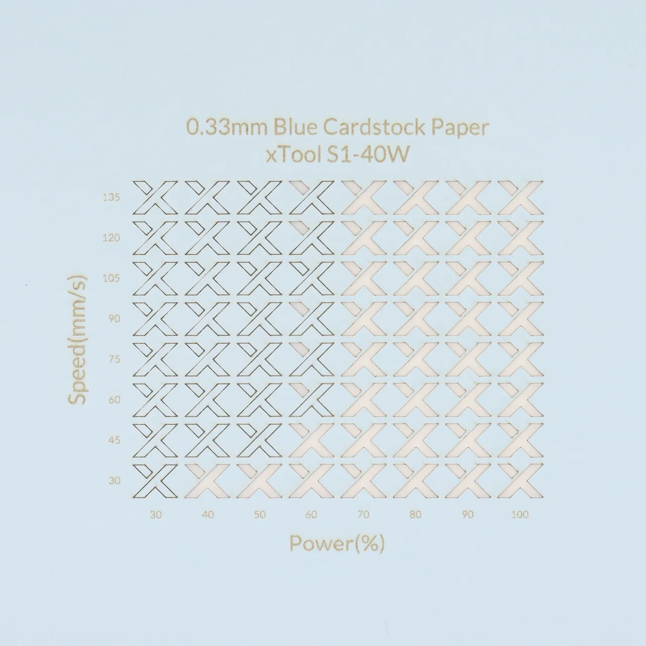 1/77"(0.33mm) Blue Cardstock Paper test grid