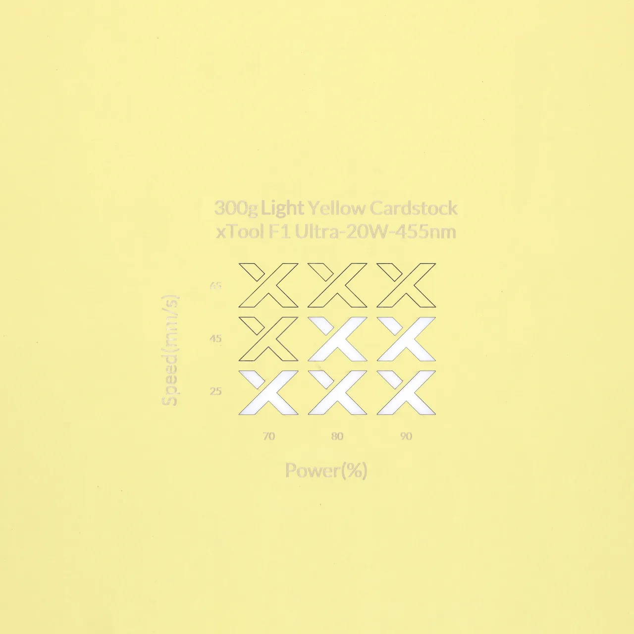 Light Yellow Cardstock-9oz(300g) test grid