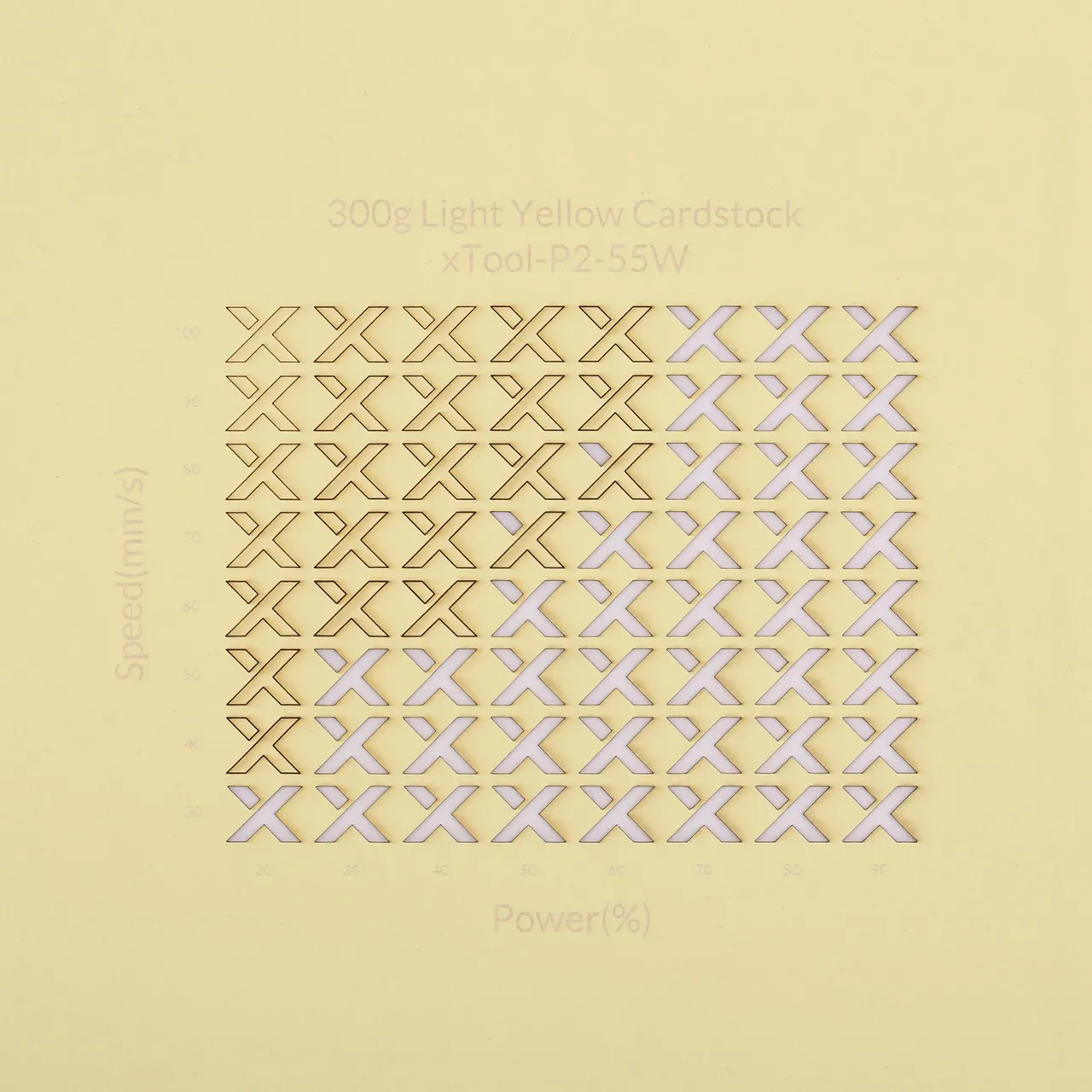 Light Yellow Cardstock-9oz(300g) test grid