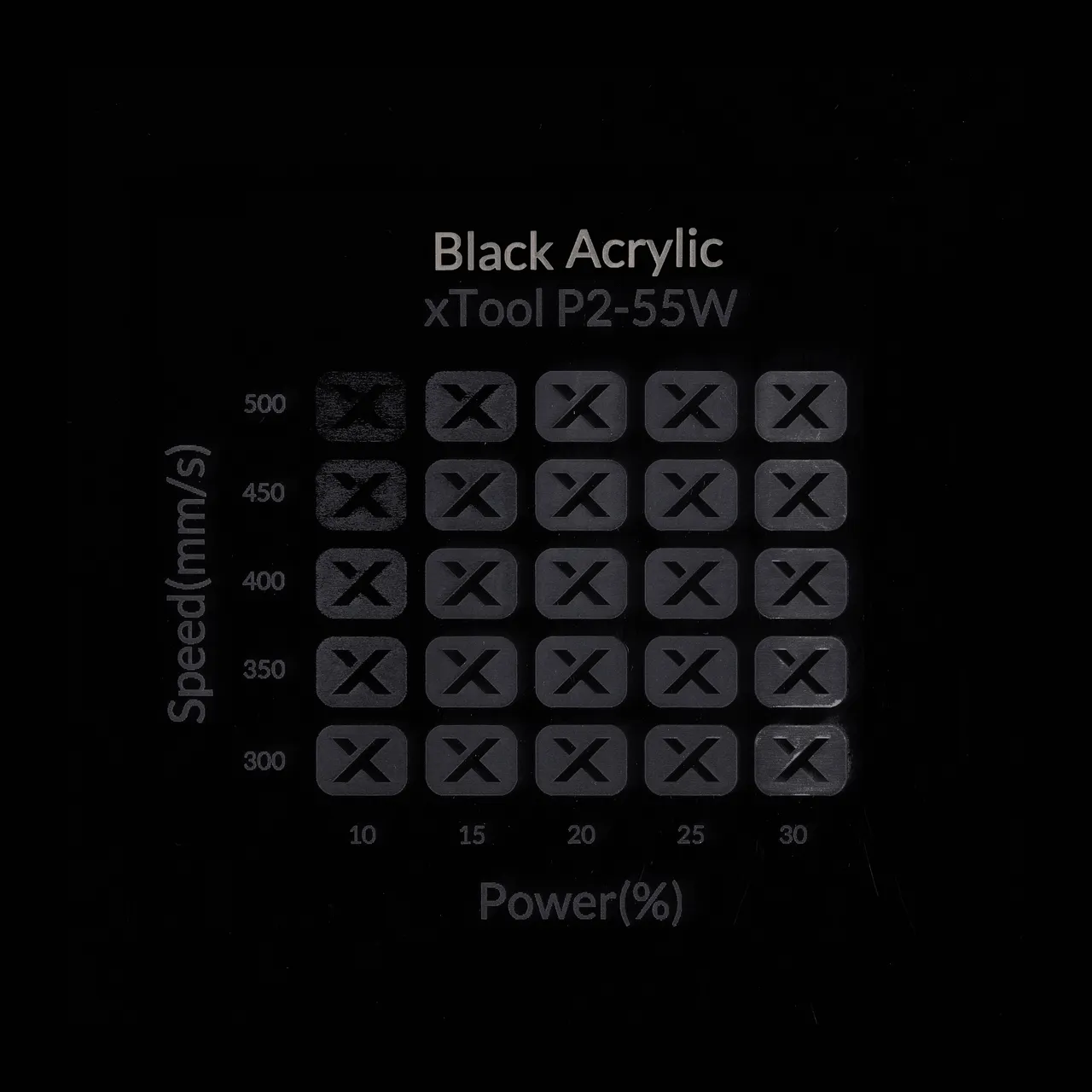 1/2"(12mm) Black Acrylic test grid