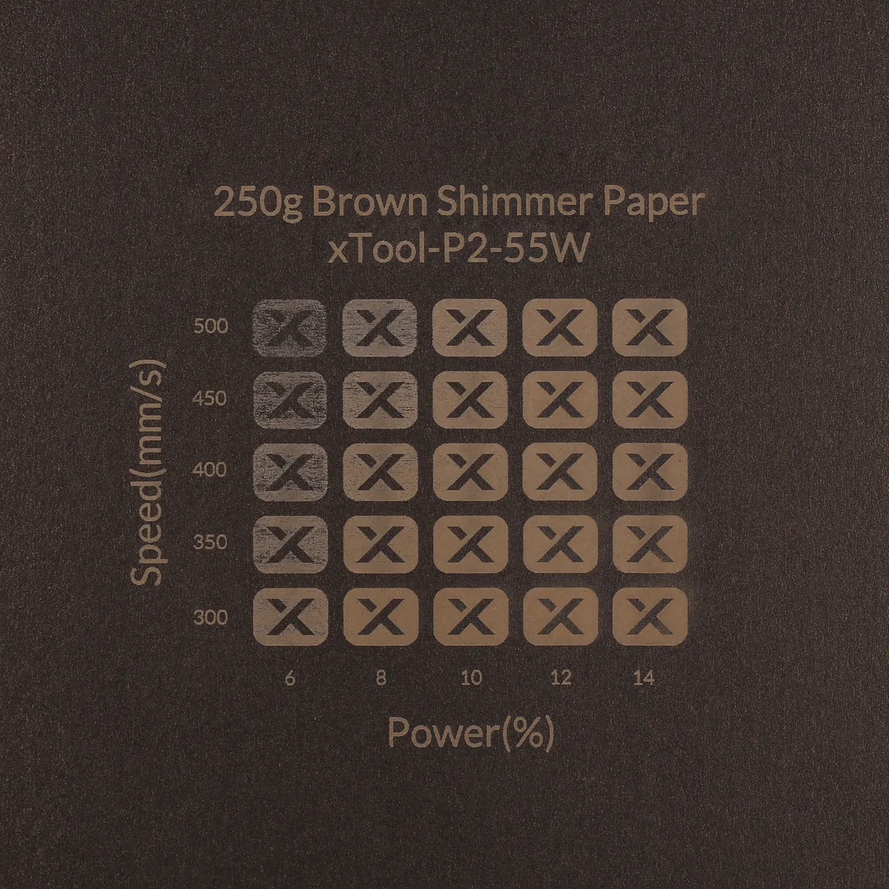 Brown Shimmer Paper-7oz(250g) test grid