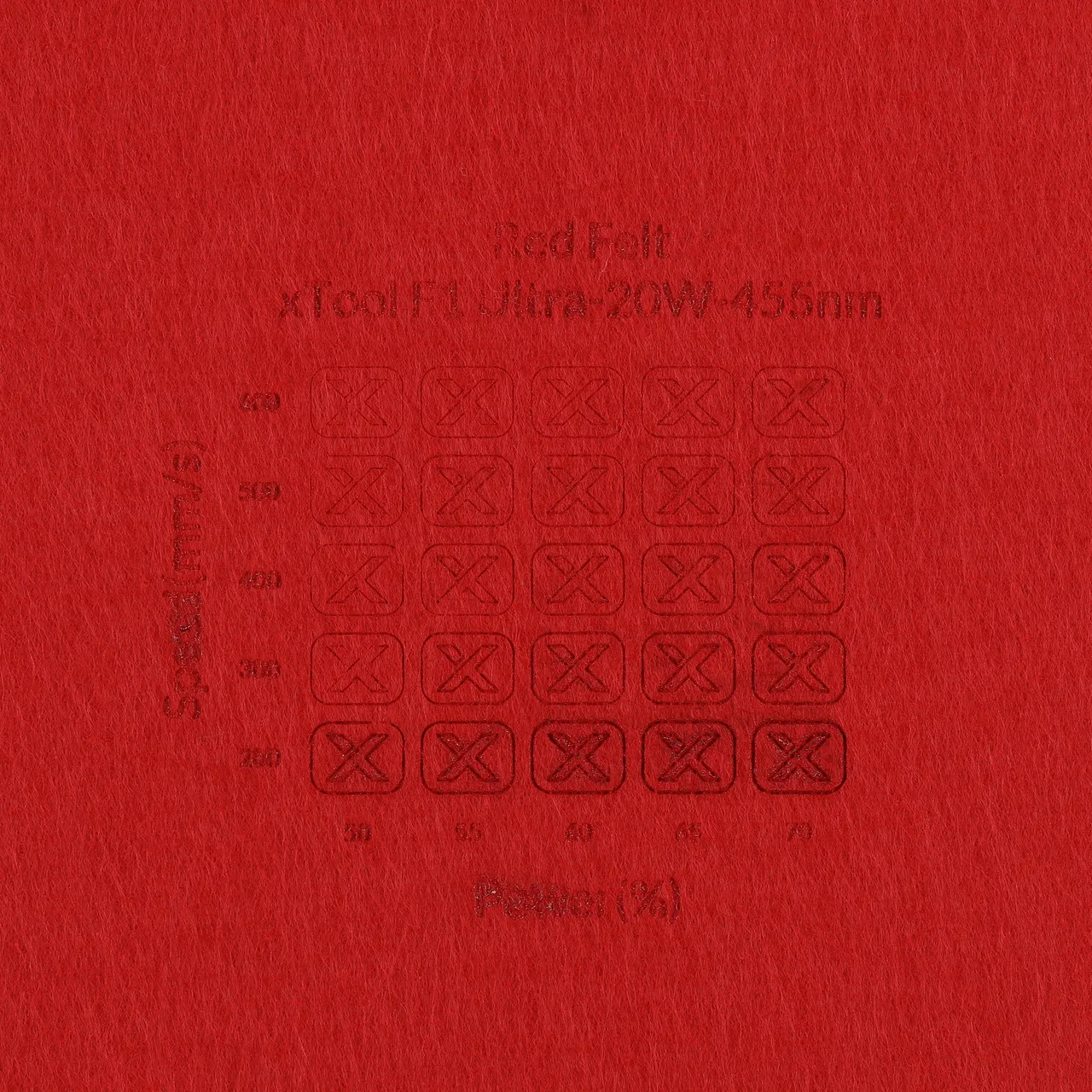 1/8"(3mm) Red Felt test grid