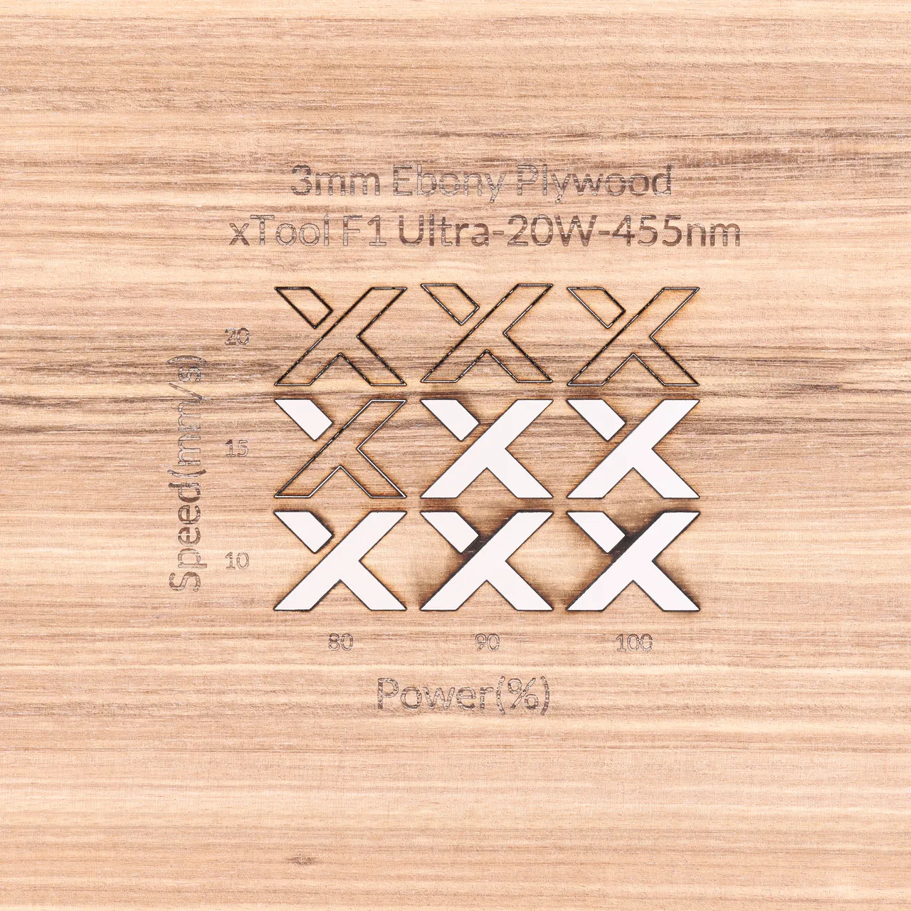 1/8"(3mm) Ebony Plywood test grid