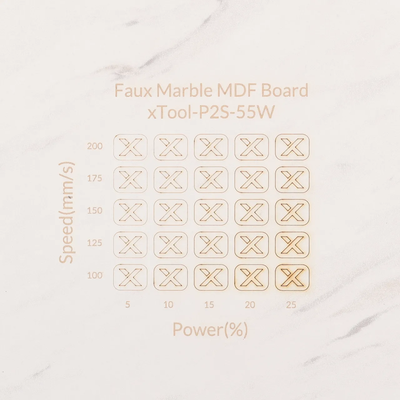 1/8"(3mm) Faux Marble MDF Board test grid