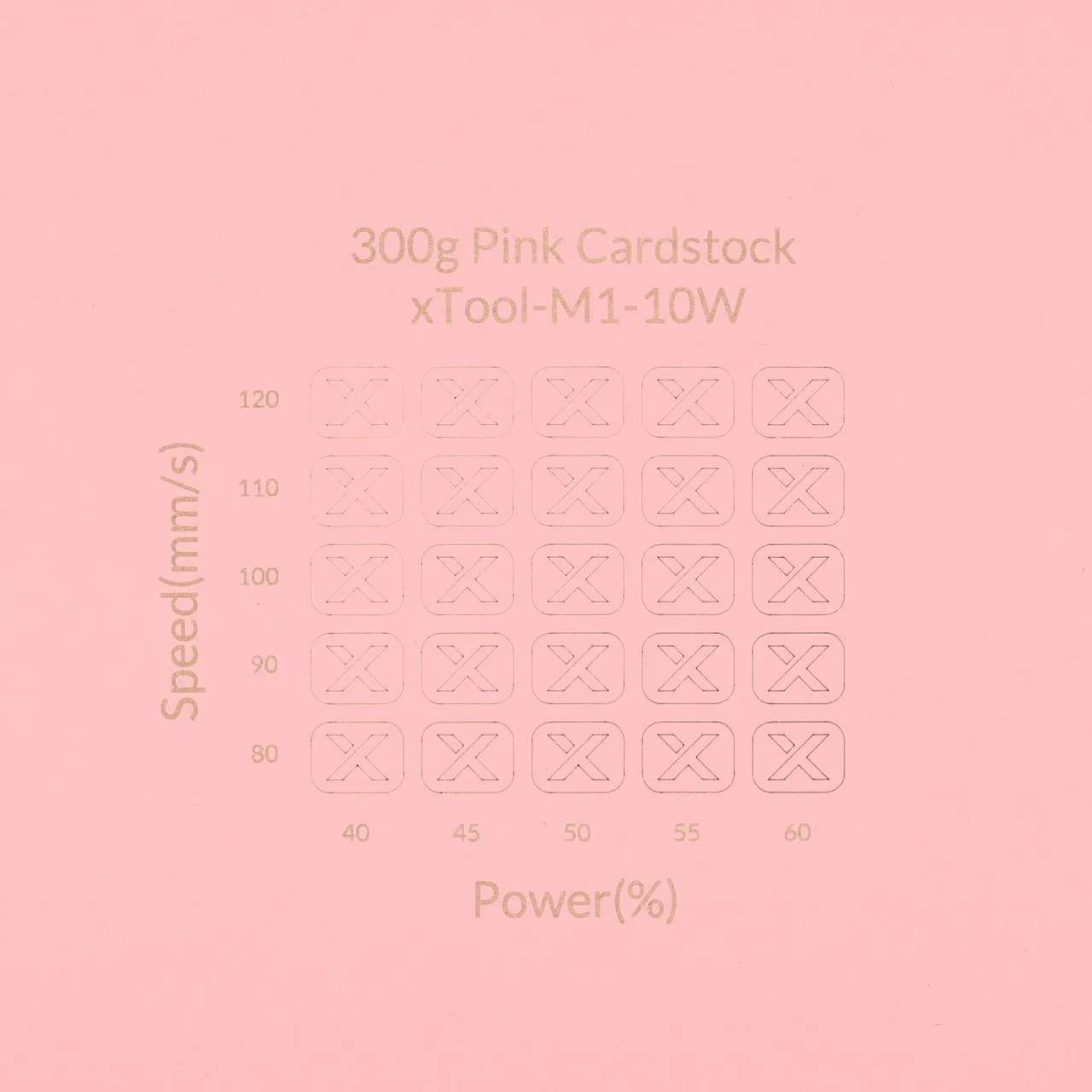 Pink Cardstock-9oz(300g) test grid