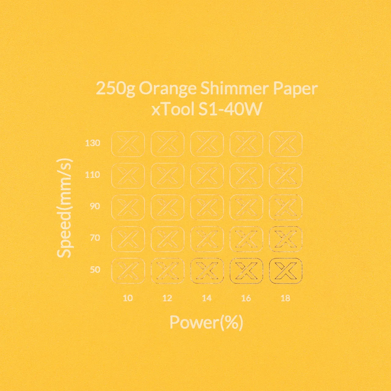 Orange Shimmer Paper-7oz(250g) test grid