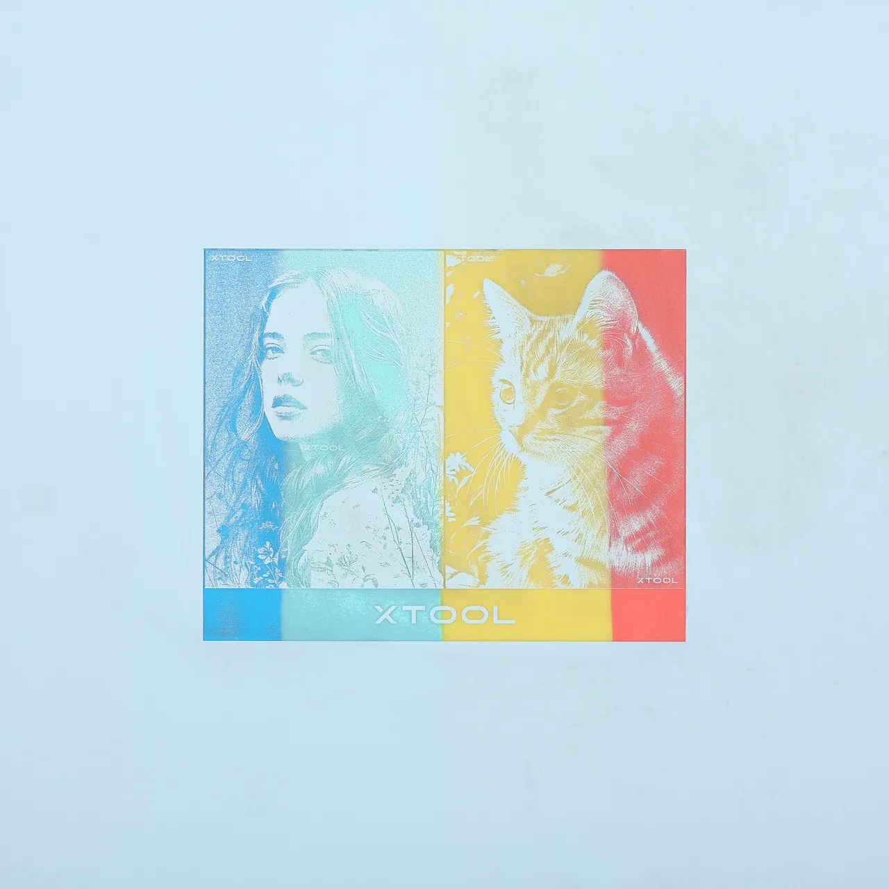 Light Blue to Rainbow Silicone test grid